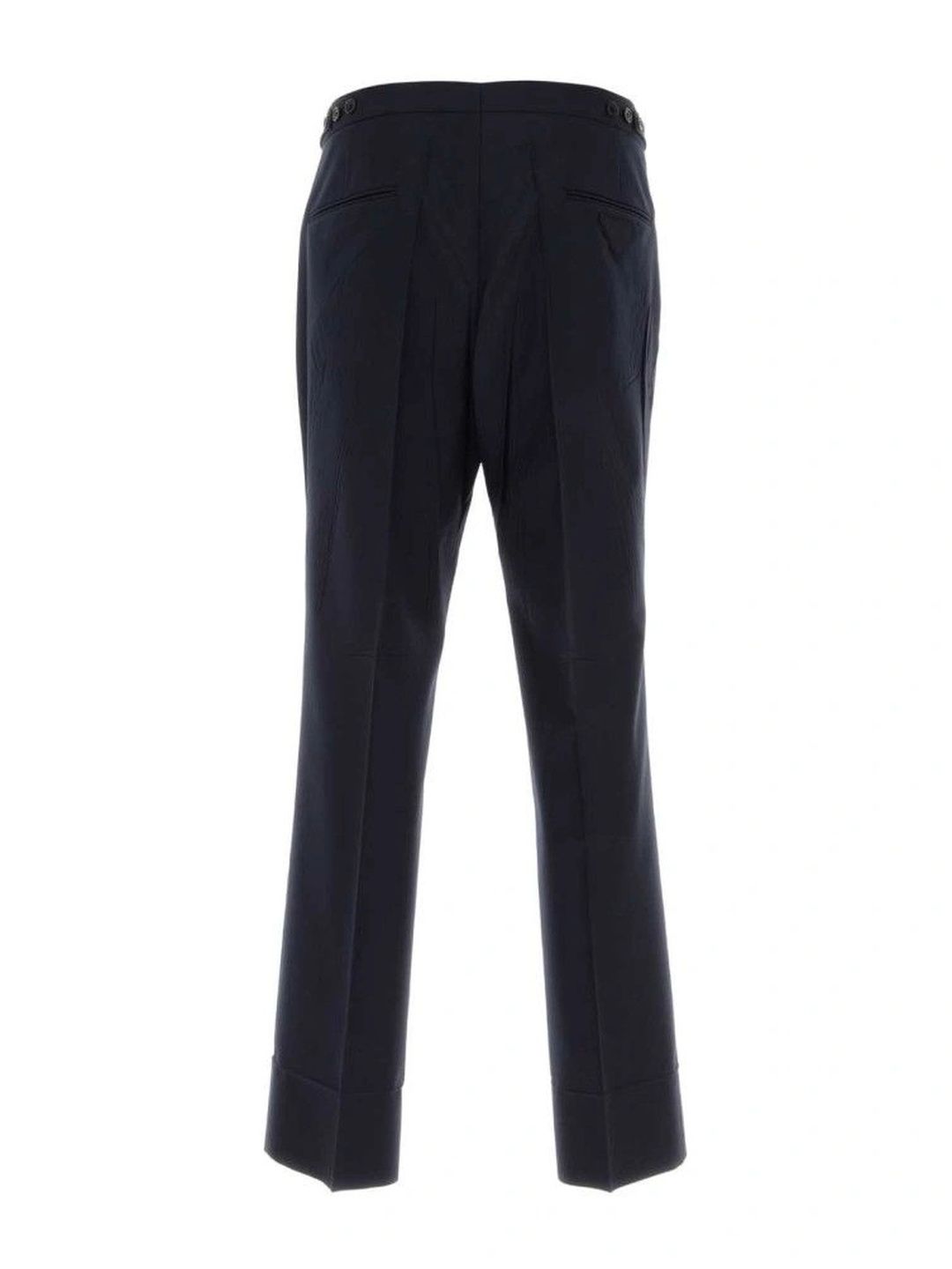 Prada Navy Blue Flat Front Pants-picture-55