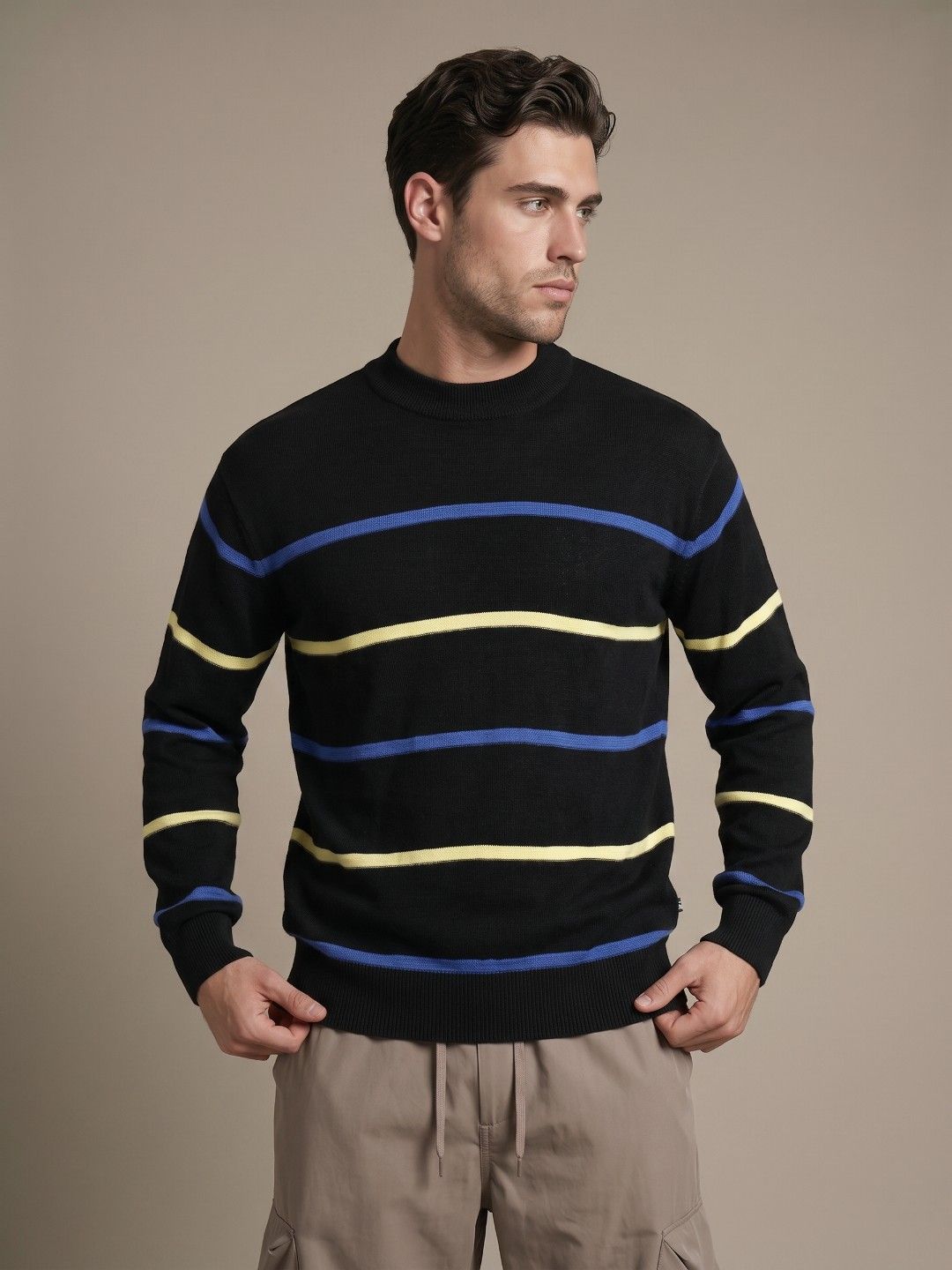 glitchez Men Striped Pullover-picture-30