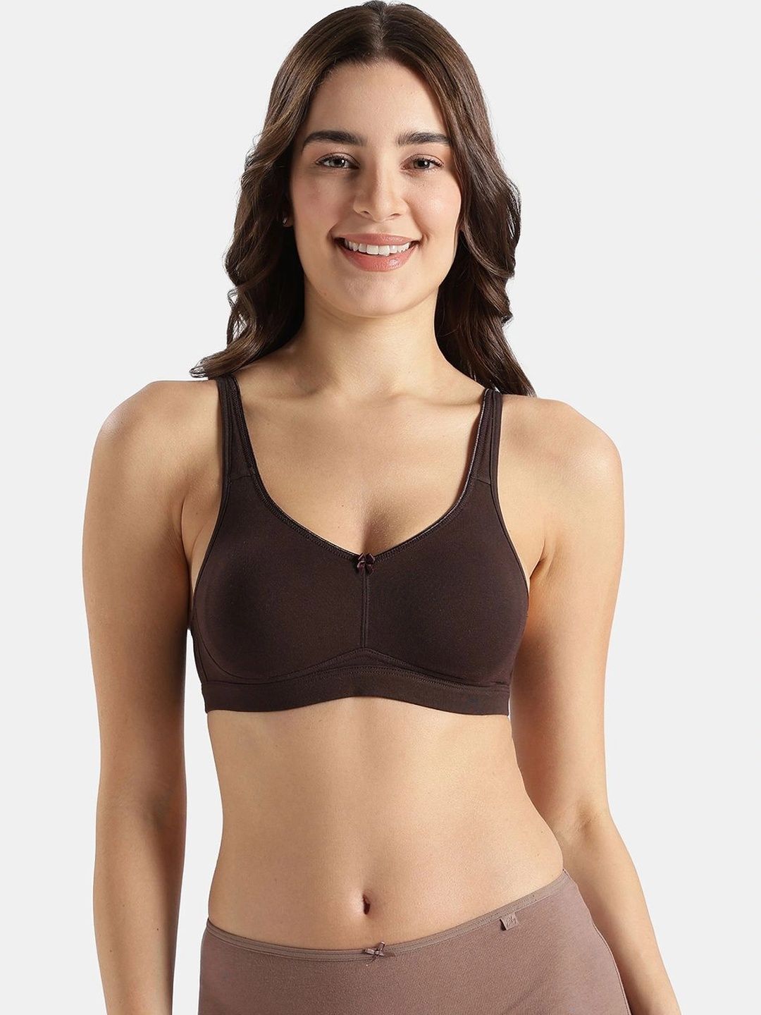 jockey wirefree non padded plus size cotton elastane stretch full coverage everyday bra - fe41