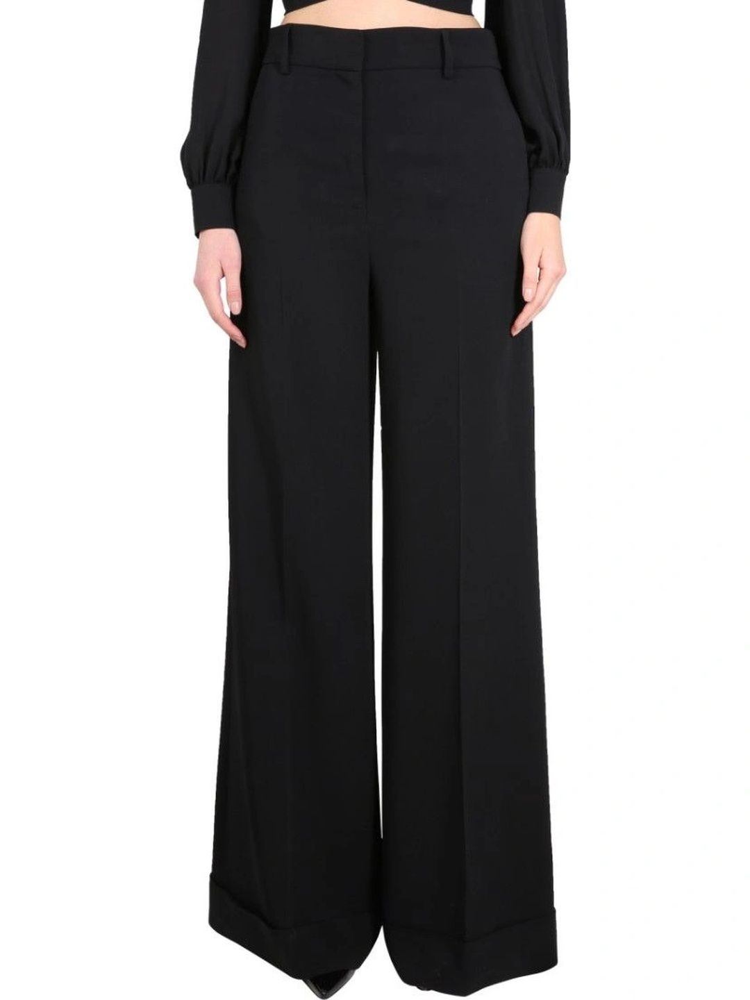 MOSCHINO Women Straight Fit High-Rise Trousers-picture-56
