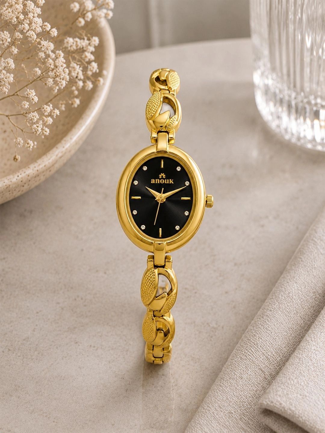 Anouk Women Embellished Dial & Stainless Steel Bracelet Style Straps Analogue Watch-image-28