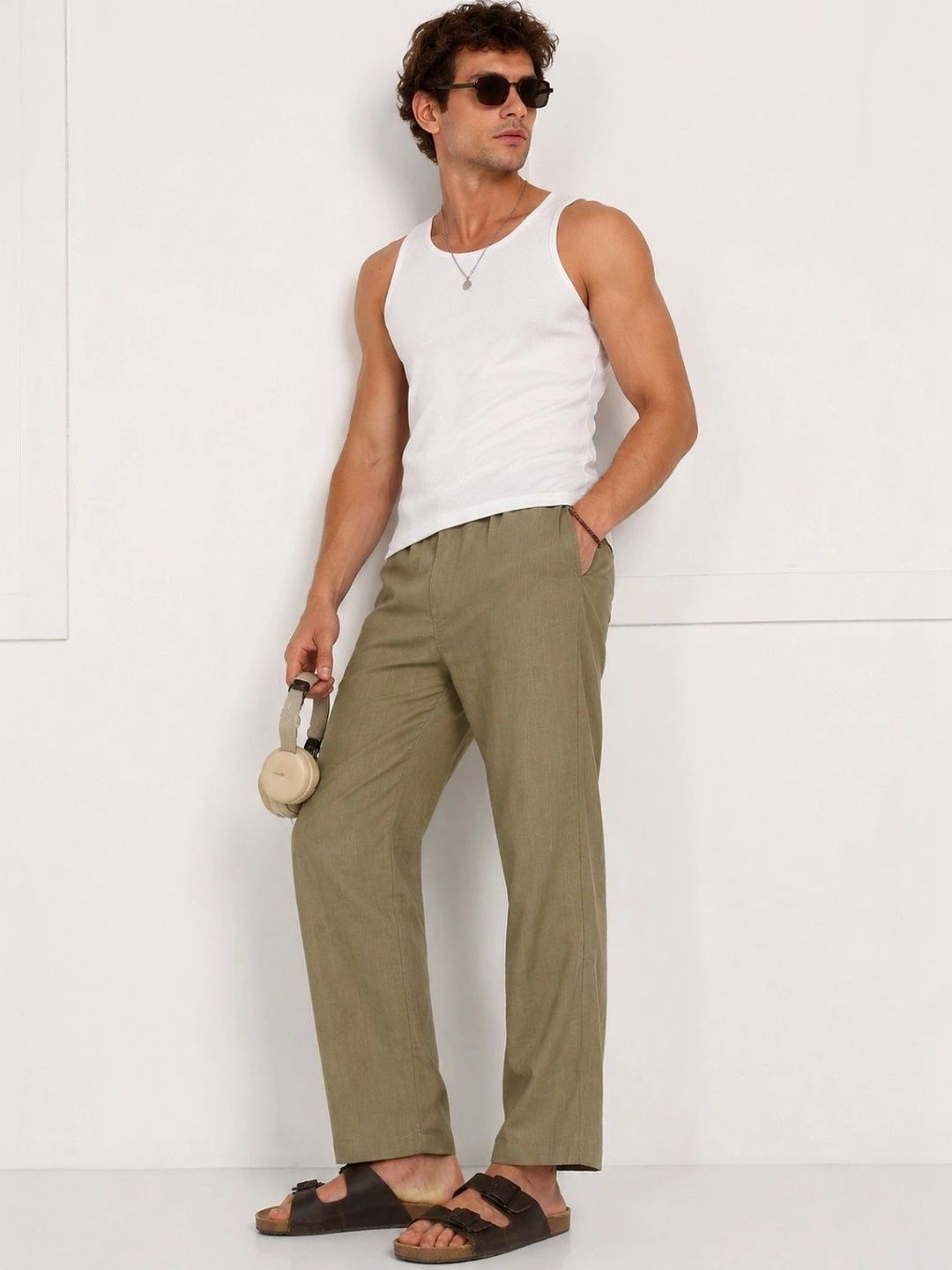 NEQA Men Relaxed Easy Wash Trousers-picture-54