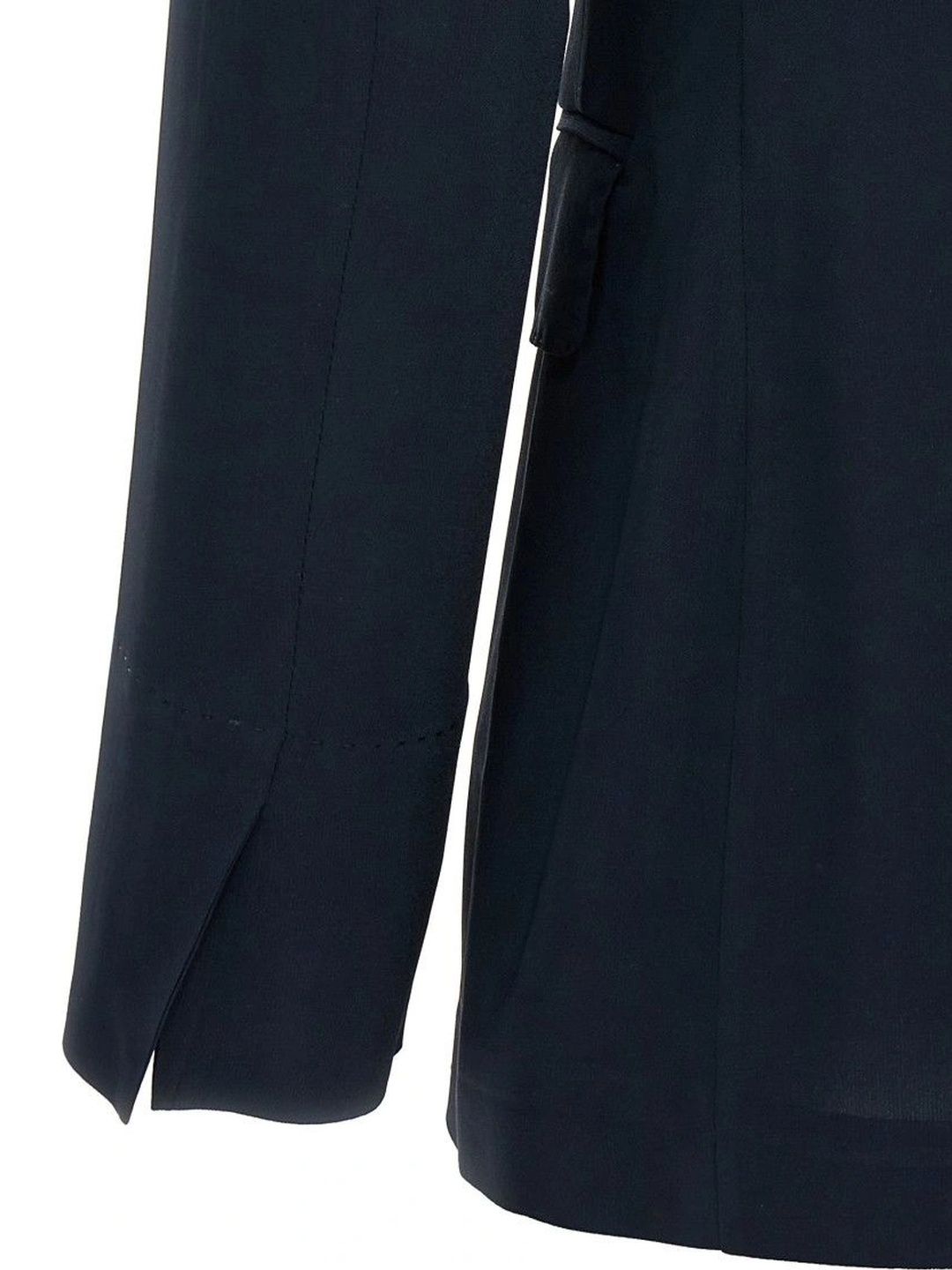 Alberto Biani Dark Blue Double-Breasted Blazer-image-19