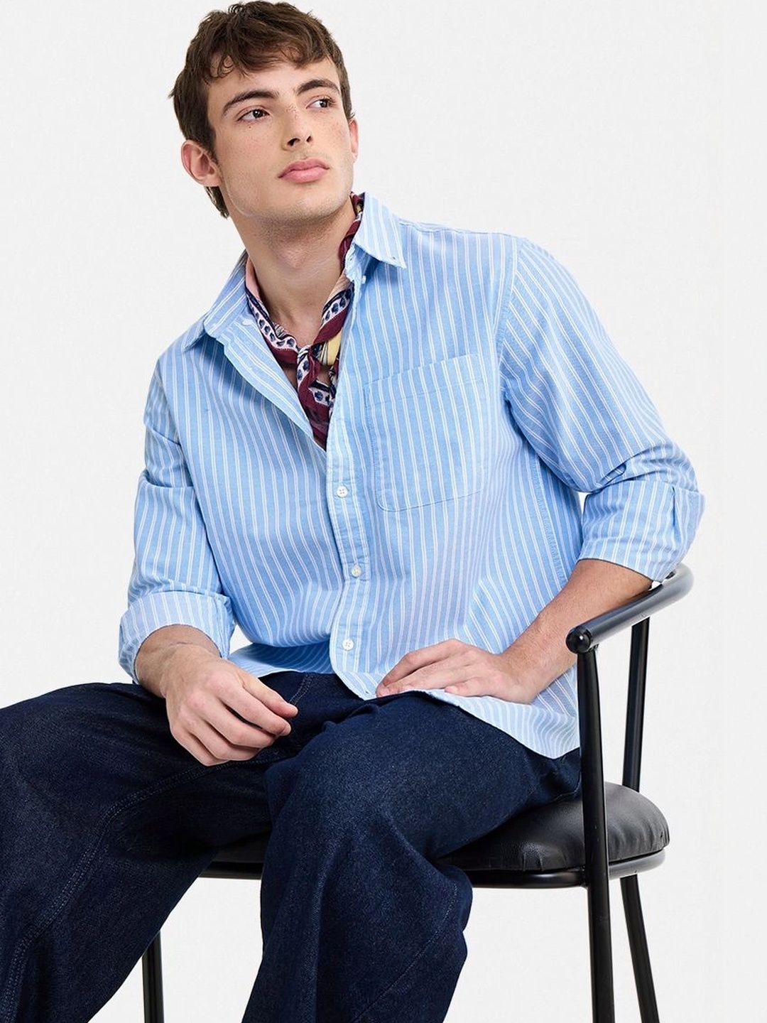 Snitch Men Striped Casual Shirt-picture-29