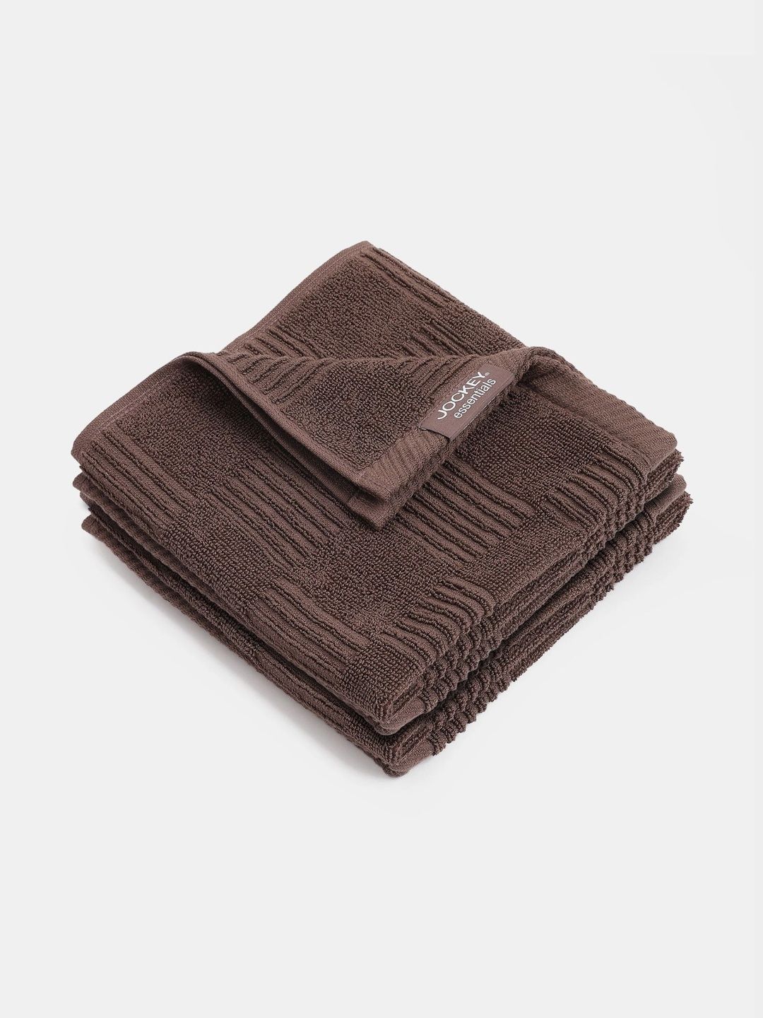 Jockey 2Pcs Brown Textured Terry-Cotton 500-GSM Ultrasoft & Durable Hand Towels-picture-20