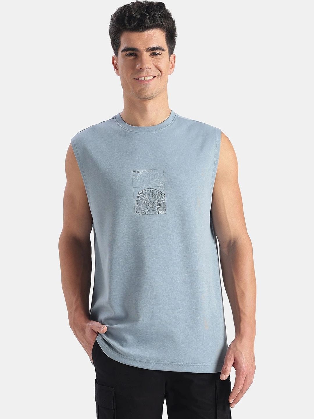 Jockey Super Combed Cotton Rich Graphic Print Oversized Tank Top - MZ07-picture-42