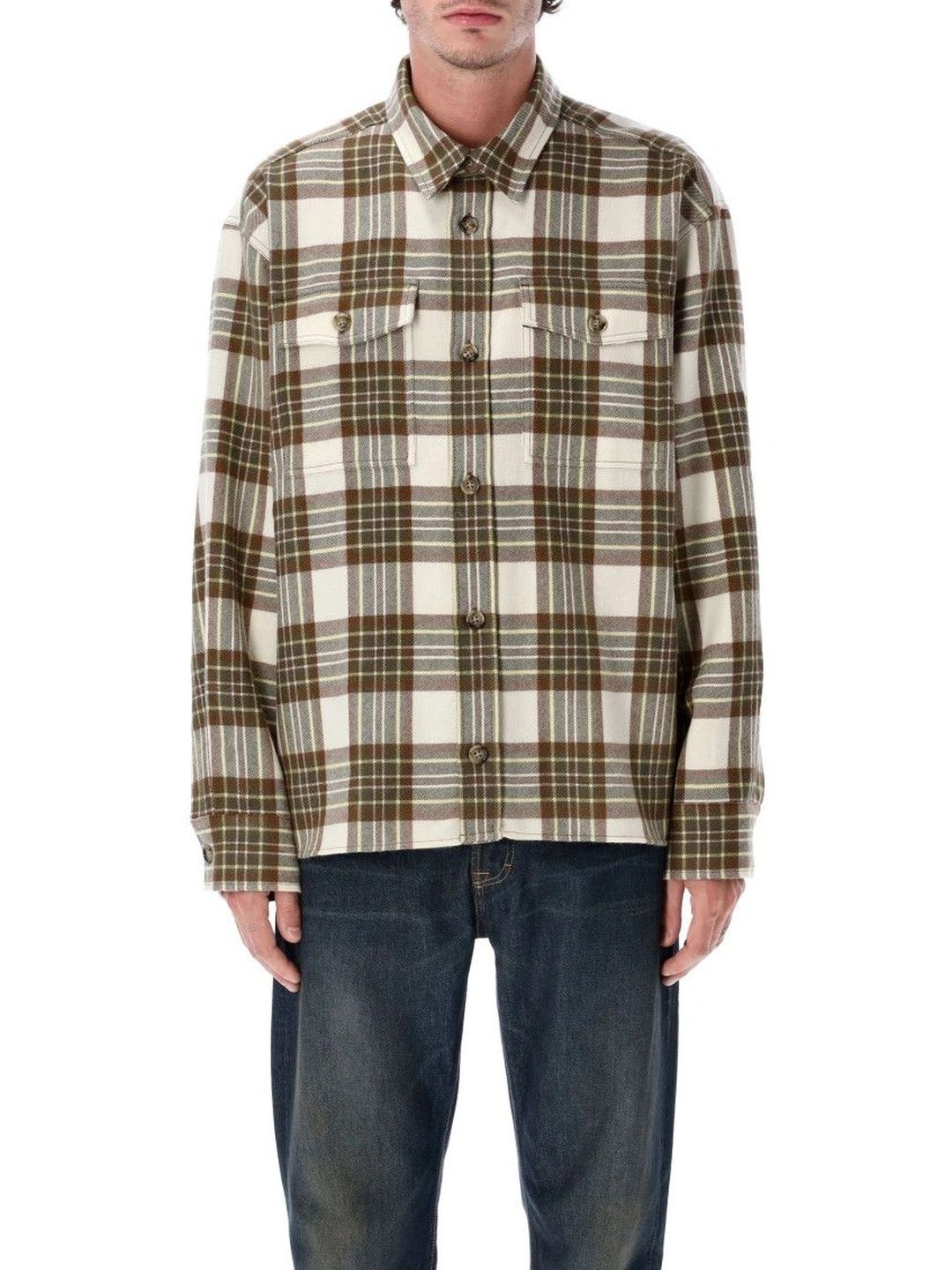 Ami Paris Beige Regular Overshirt-image-1