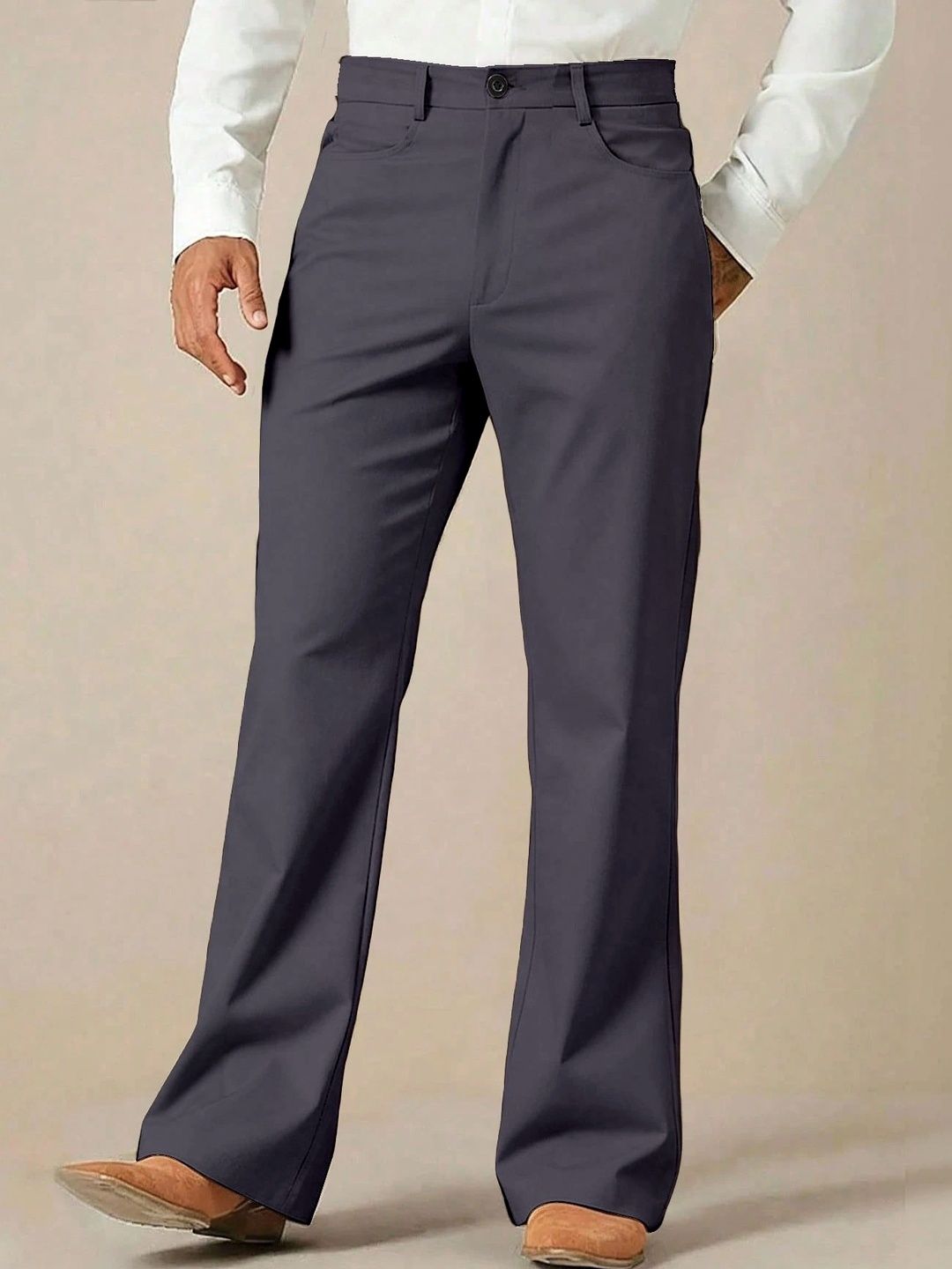 RAJOVATI Men High-Rise Easy Wash Trousers-picture-20