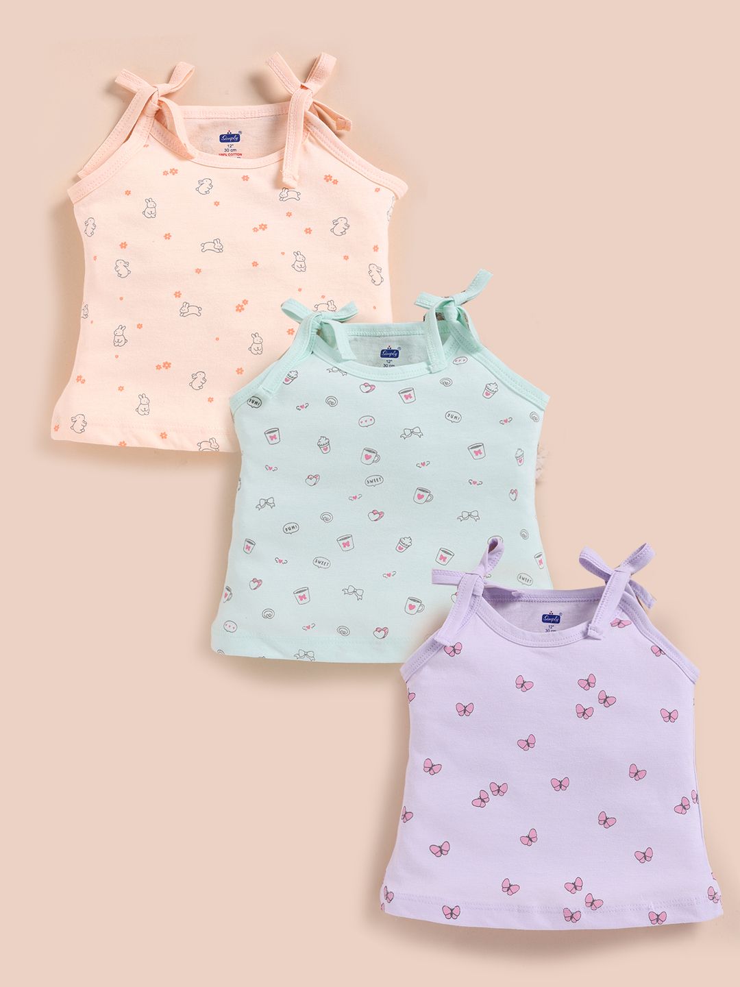 Simply Pack Of 3 Printed Pure Cotton Slips-picture-50