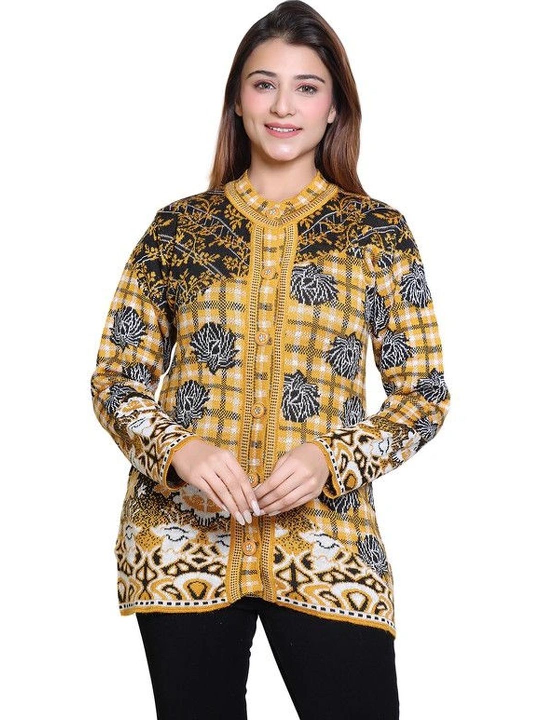 Grand Line Women Checked Cardigan-picture-35