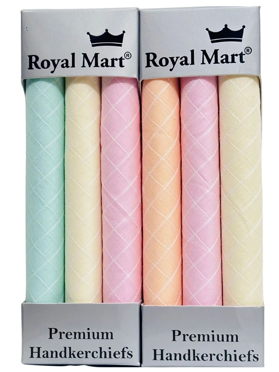 Royal Mart 6-Pcs Pink & Yellow Printed Pure Cotton Handkerchief-picture-45