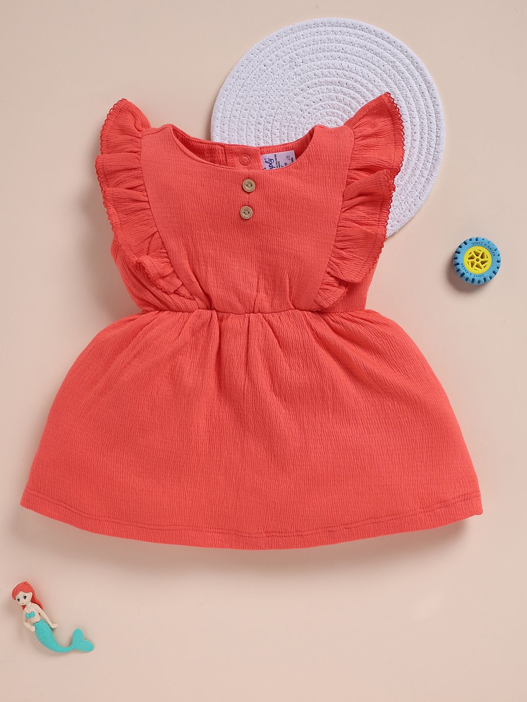 Simply Girls Flutter Sleeve Fit & Flare Mini Dress-picture-48