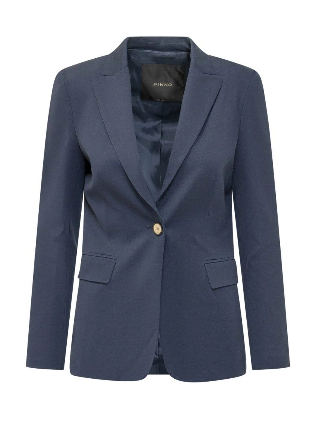 Pinko Notched Lapel Single-Breasted Tailored Fit Formal Blazers-picture-49