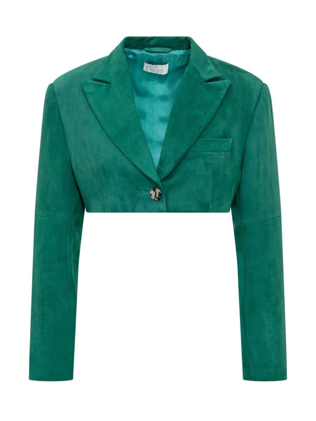 Giuseppe Di Morabito Green Solid Notched Lapel Blazer-image-22