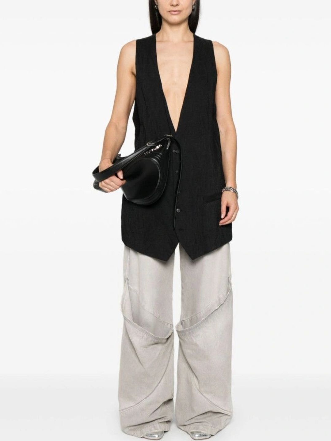 MM6 Maison Margiela Black Deep-Neck Vest-picture-56