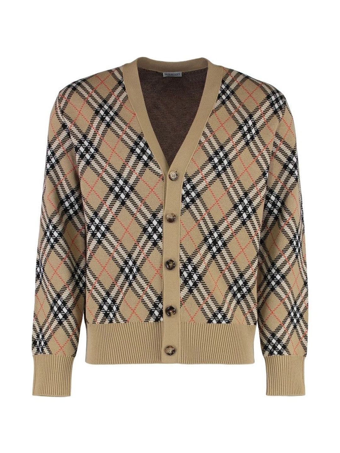 Burberry Men Checked Woollen Cardigan-picture-45