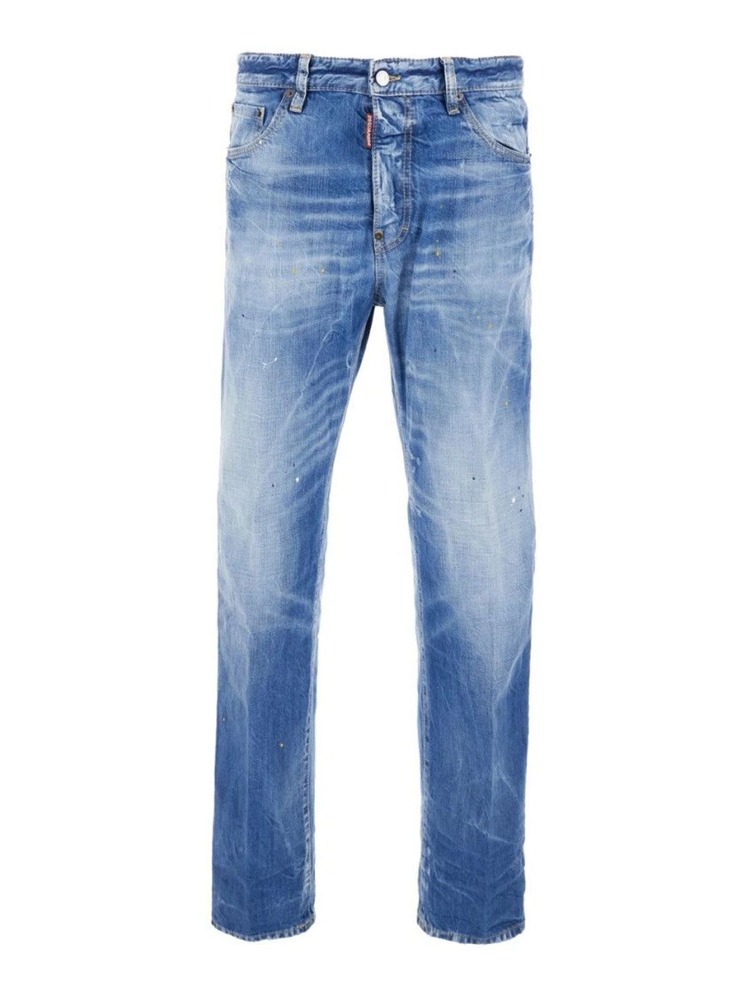 Dsquared2 Men Tapered Fit Mid-Rise Low Distress Coated Jeans-picture-35