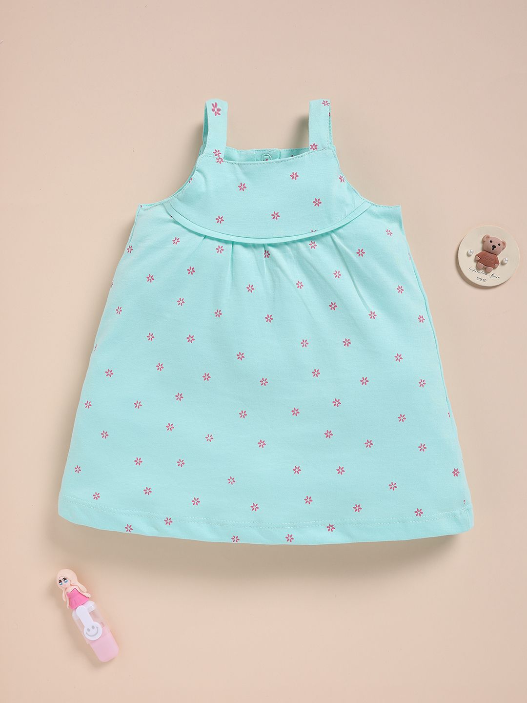 Simply Floral Printed Pure Cotton A-Line Dress-picture-44