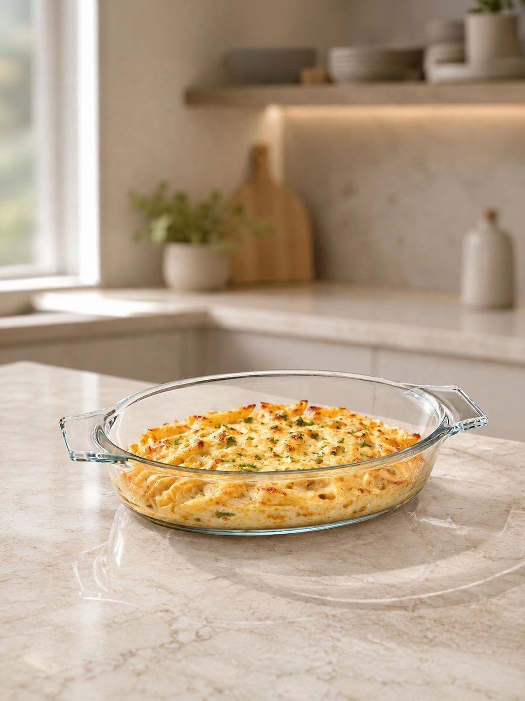 MARKET99 MARKET99 Transparent Borosilicate Glass Oval Baking Dish - 700 ml