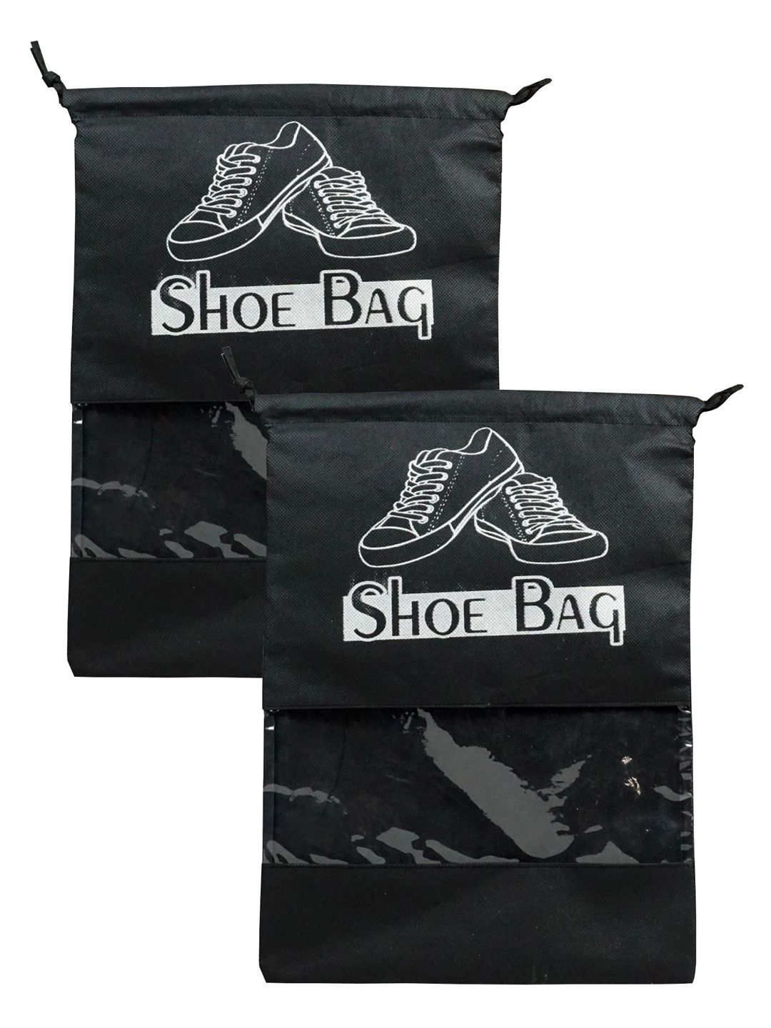 AARON INC Black Set of 2 Reusable Shoes Organiser Organisers-picture-12