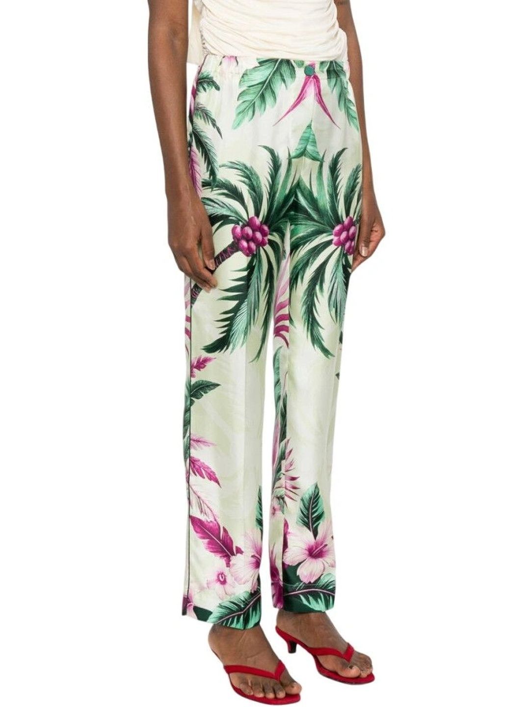 F.R.S For Restless Sleepers Green Printed Trouser-picture-23