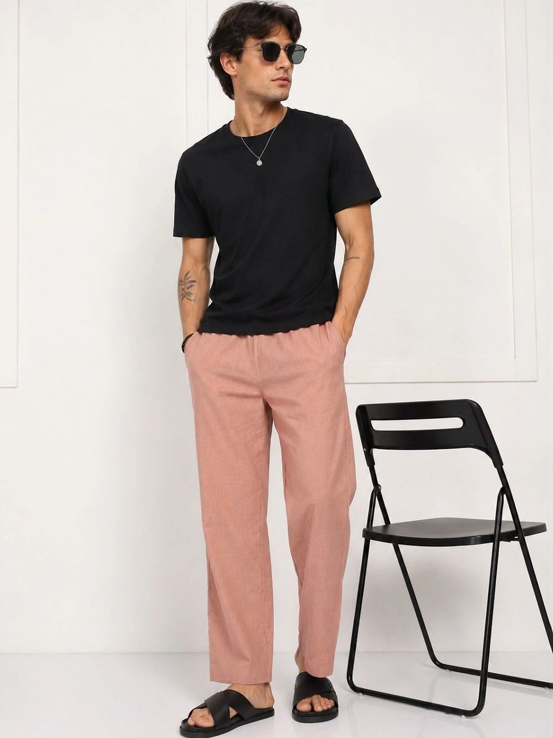 NEQA Men Relaxed Easy Wash Trousers-picture-16