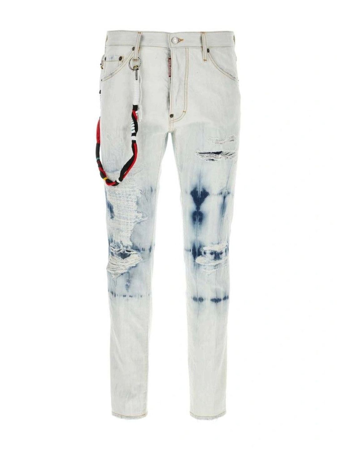 Dsquared2 Men Slim Fit Mid-Rise Highly Distressed Bleached Jeans-picture-44