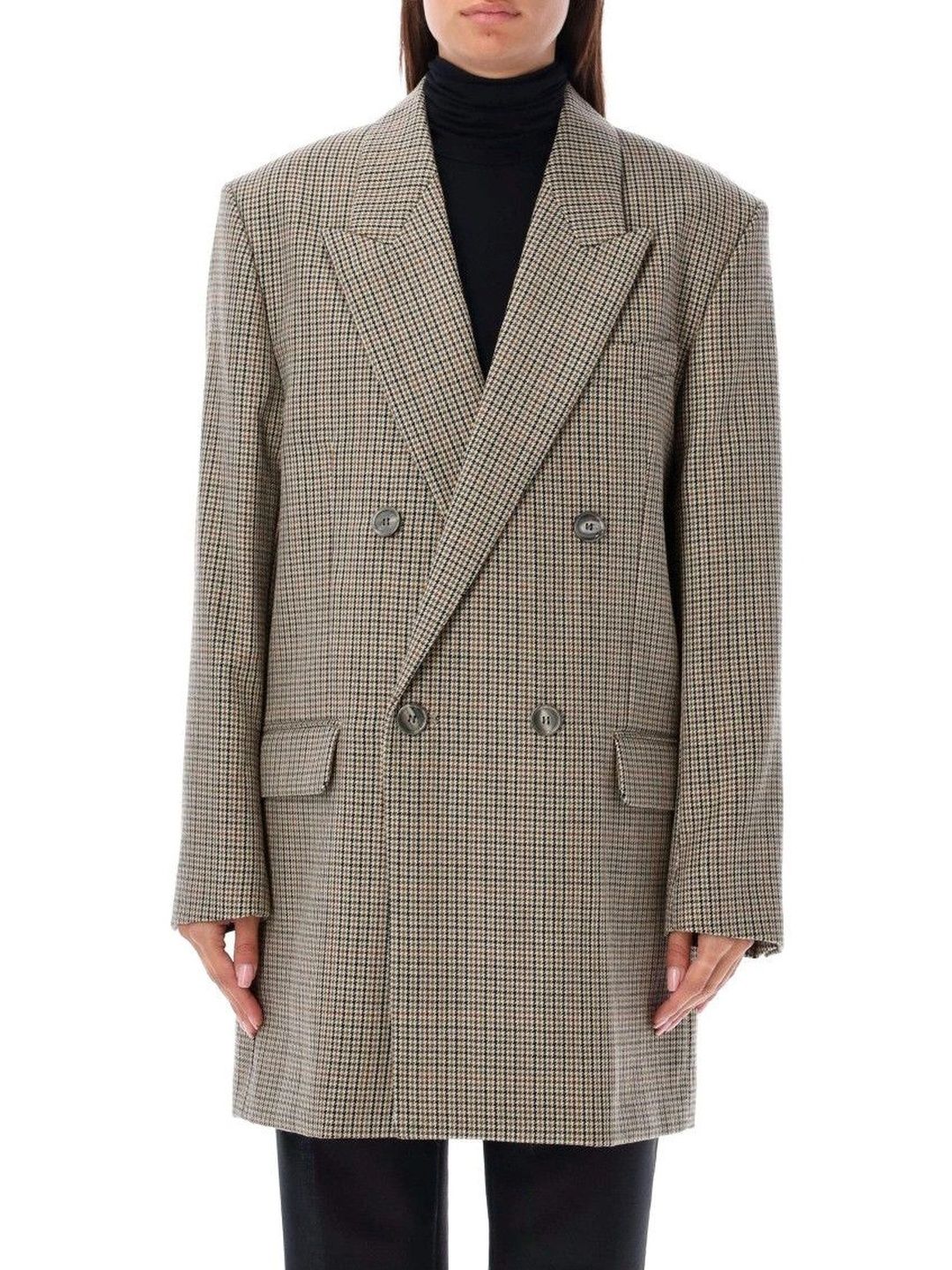 Ami Paris Beige Notched Lapel Blazer-picture-25