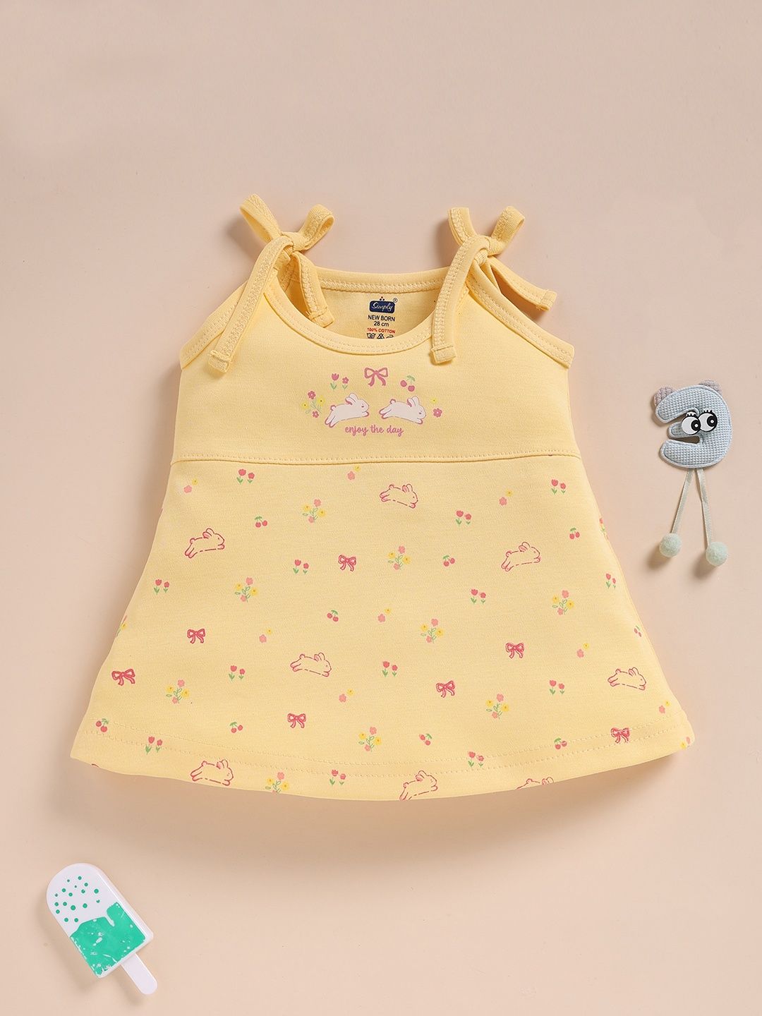 Simply Girls Floral Print Pure Cotton A-Line Dress-picture-42