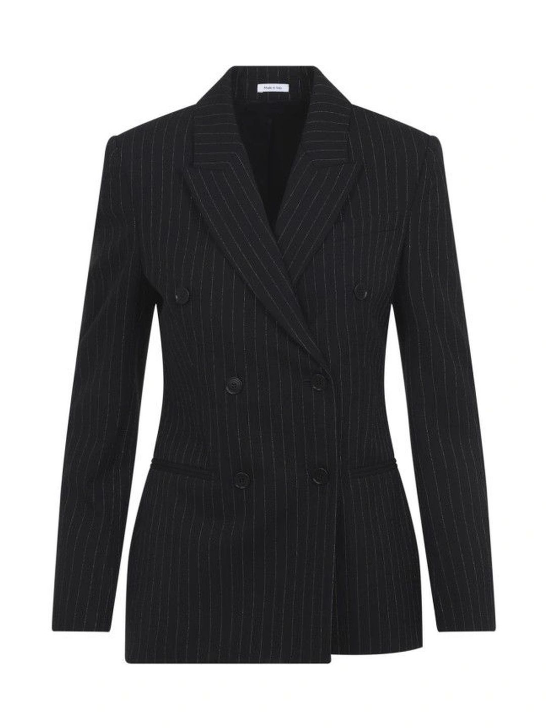 Alexander McQueen Striped Notched Lapel Double-Breasted Tailored Fit Formal Blazers-picture-29