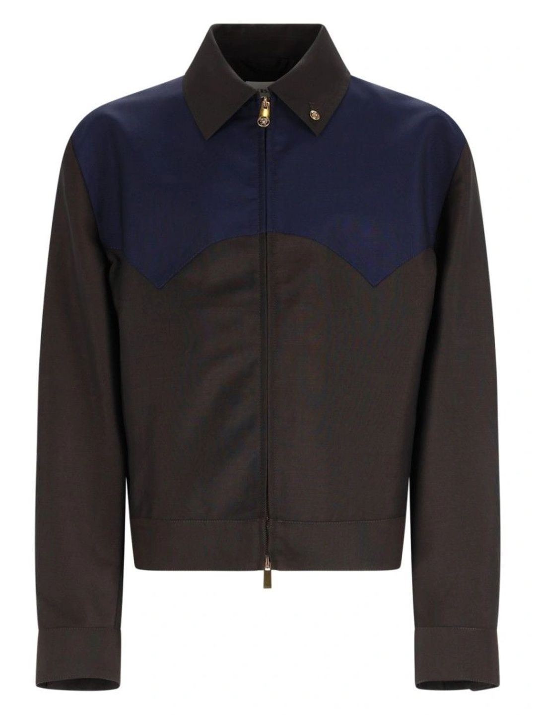 Versace Men Colourblocked Woollen Bomber Jacket-picture-15