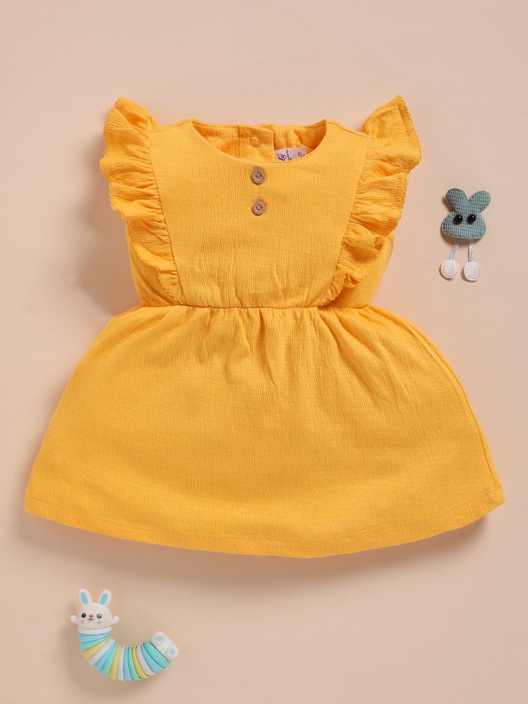 Simply Flutter Sleeve Ruffled Fit & Flare Dress-image-16