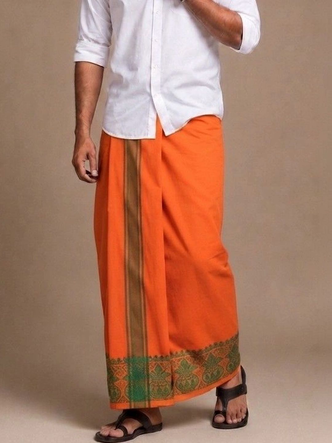 Sharan Elegance Men Embroidered Cotton Dhoti Dhotis-picture-14