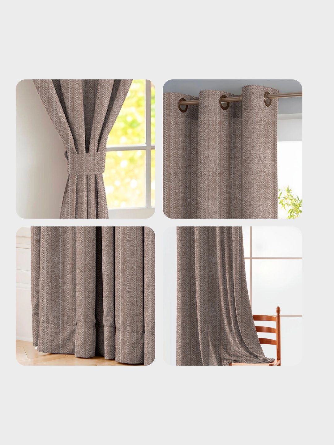 SIMPLYCURTAINS Brown Room Darkening Long Door Curtain-picture-45