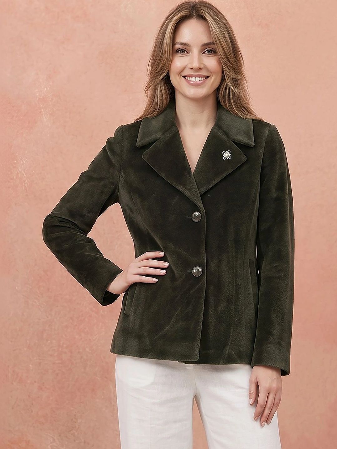 GFO Notched Lapel Single-Breasted Tailored Fit Blazers-image-26