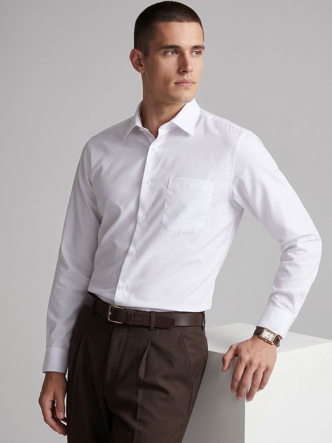 Louis Philippe Slim Fit Pure Cotton Formal Shirt-picture-18