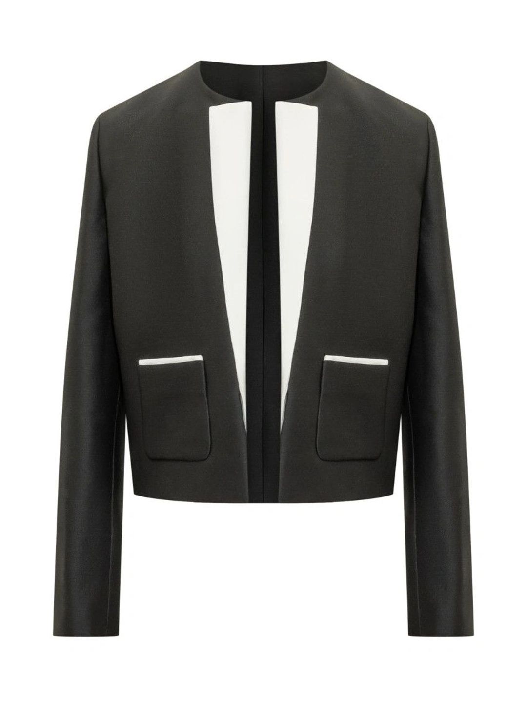Tom Ford Collarless Open Front Tailored Fit Formal Blazers-image-45