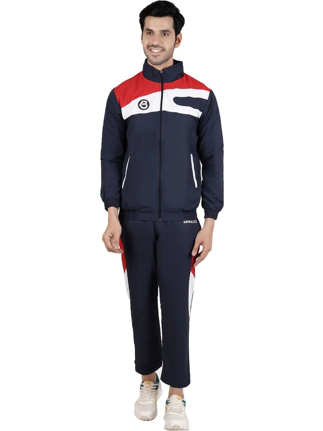 KRAGBUZZ Colourblocked Mock Collar Sports Tracksuit-picture-18