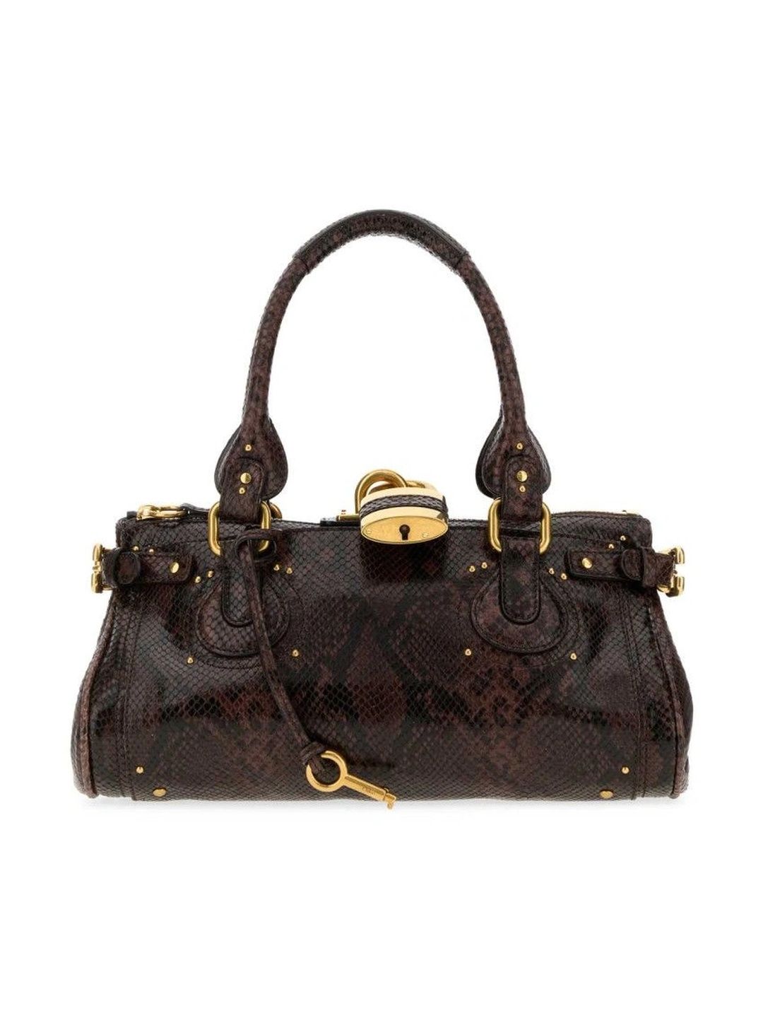 Chloe Textured Leather Structured Handheld Bag-picture-45