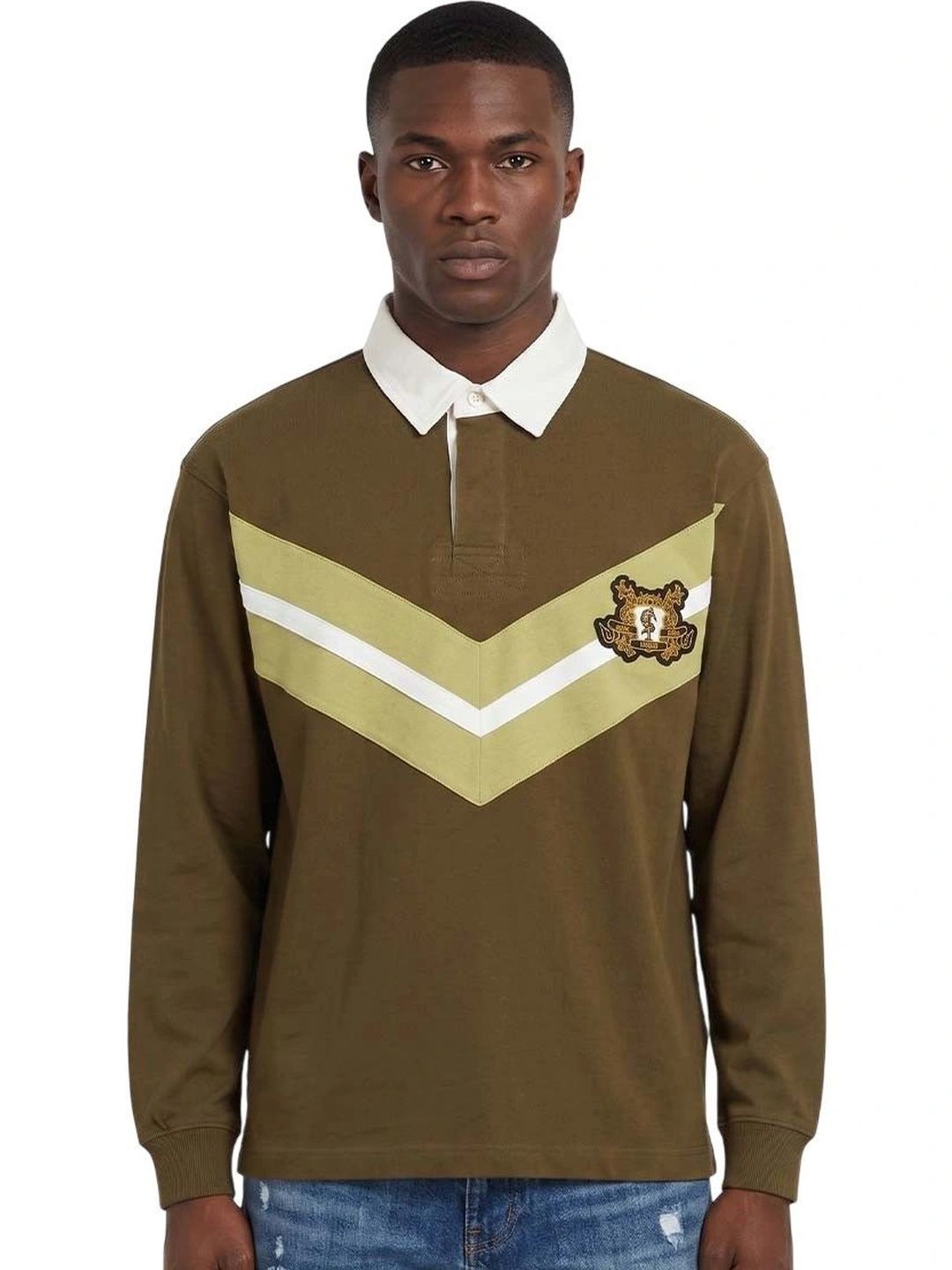 HUGO Men Colourblocked Pullover with Embroidered Detail-picture-48
