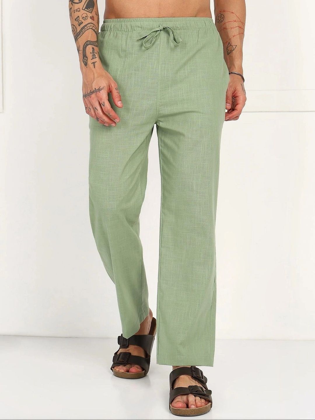 NEQA Men Relaxed Easy Wash Trousers-picture-31