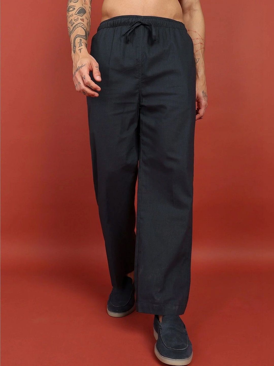 NEQA Men Relaxed Easy Wash Trousers-picture-34