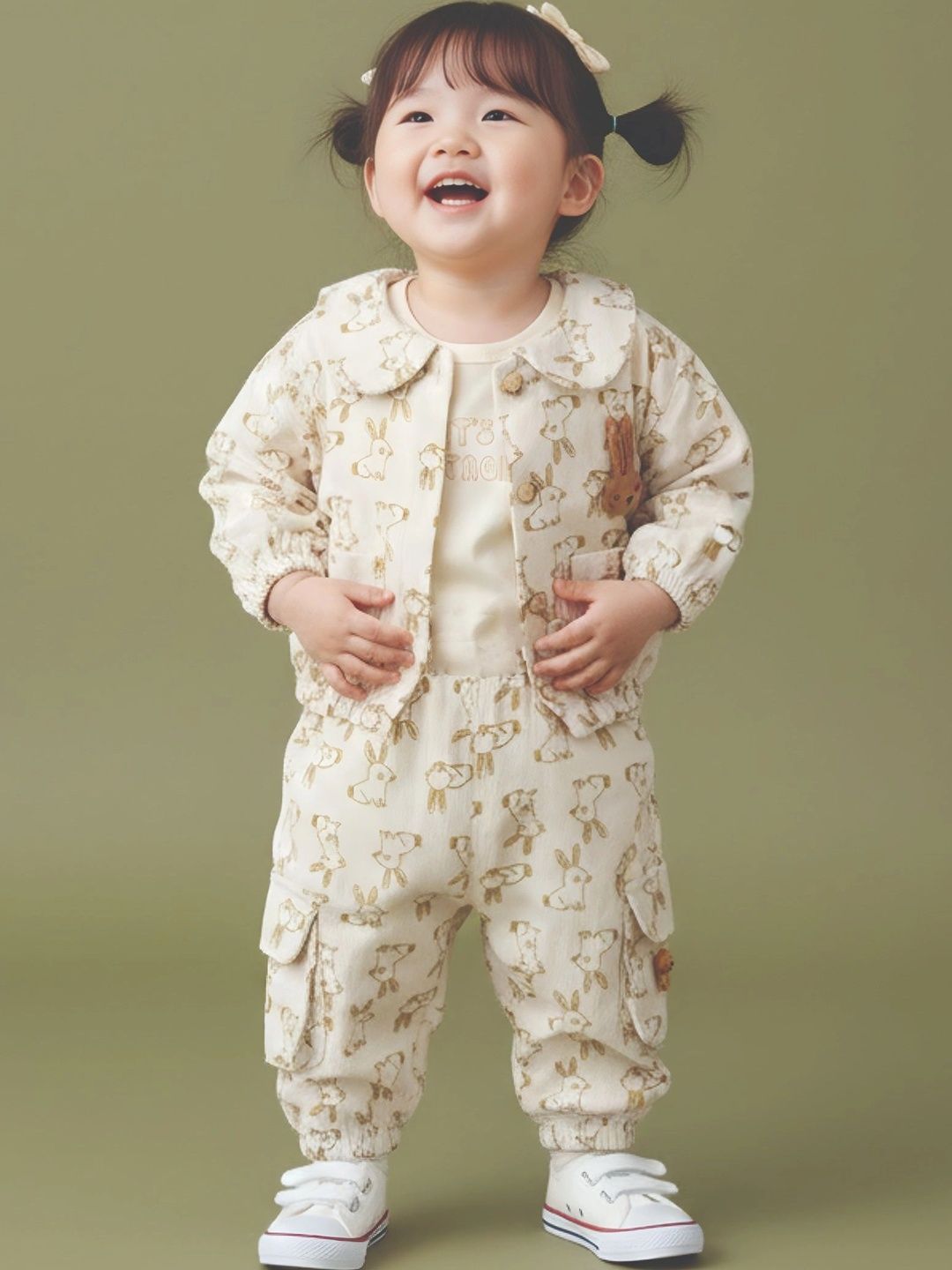 Babys Day Girls Printed T-shirt with Trousers-picture-30