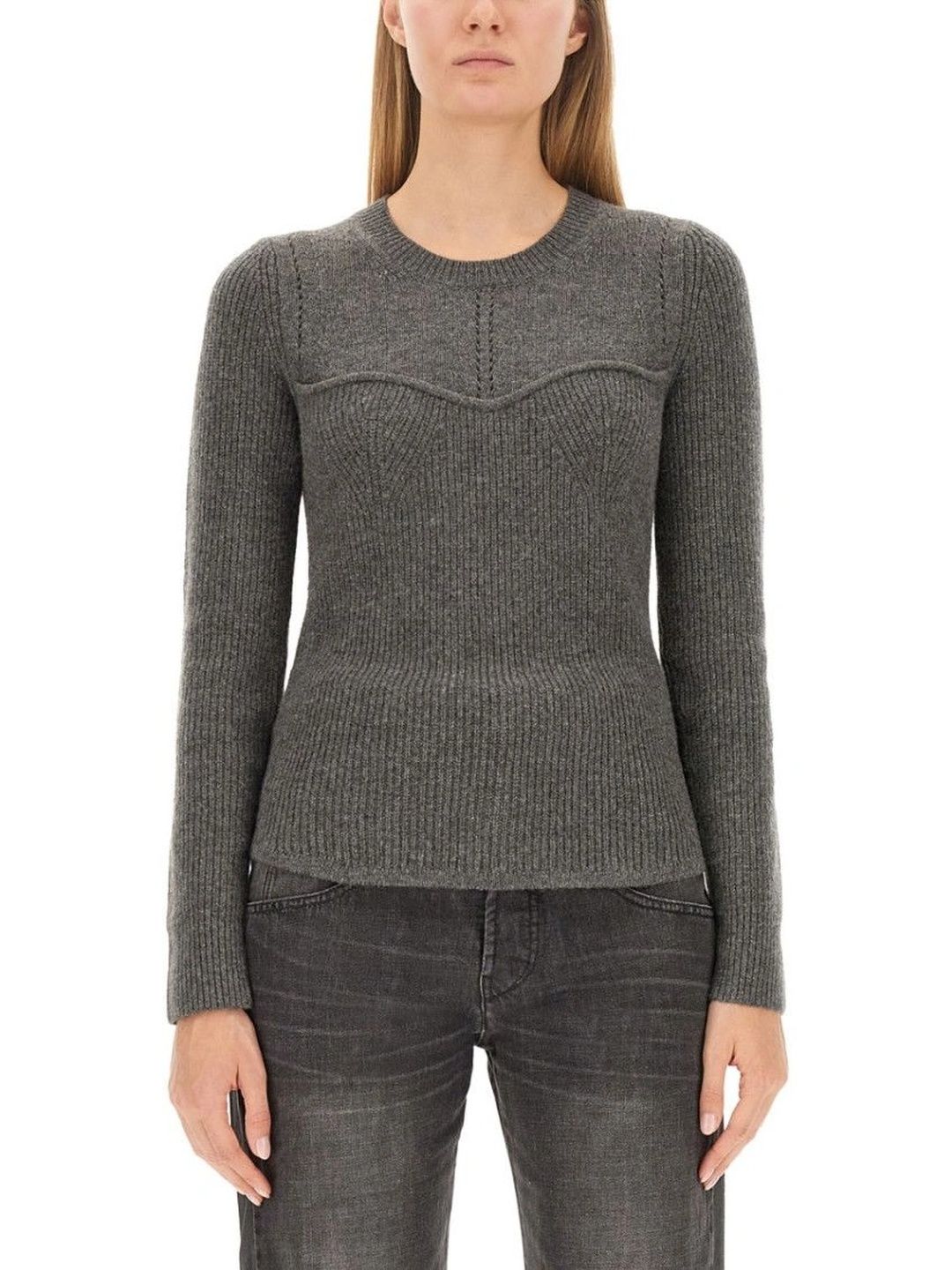Isabel Marant Women Cable Knit Ribbed Woollen Pullover-picture-26