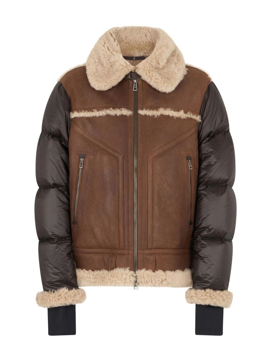 Moncler Men Colourblocked Leather Insulator Puffer Jacket-picture-30