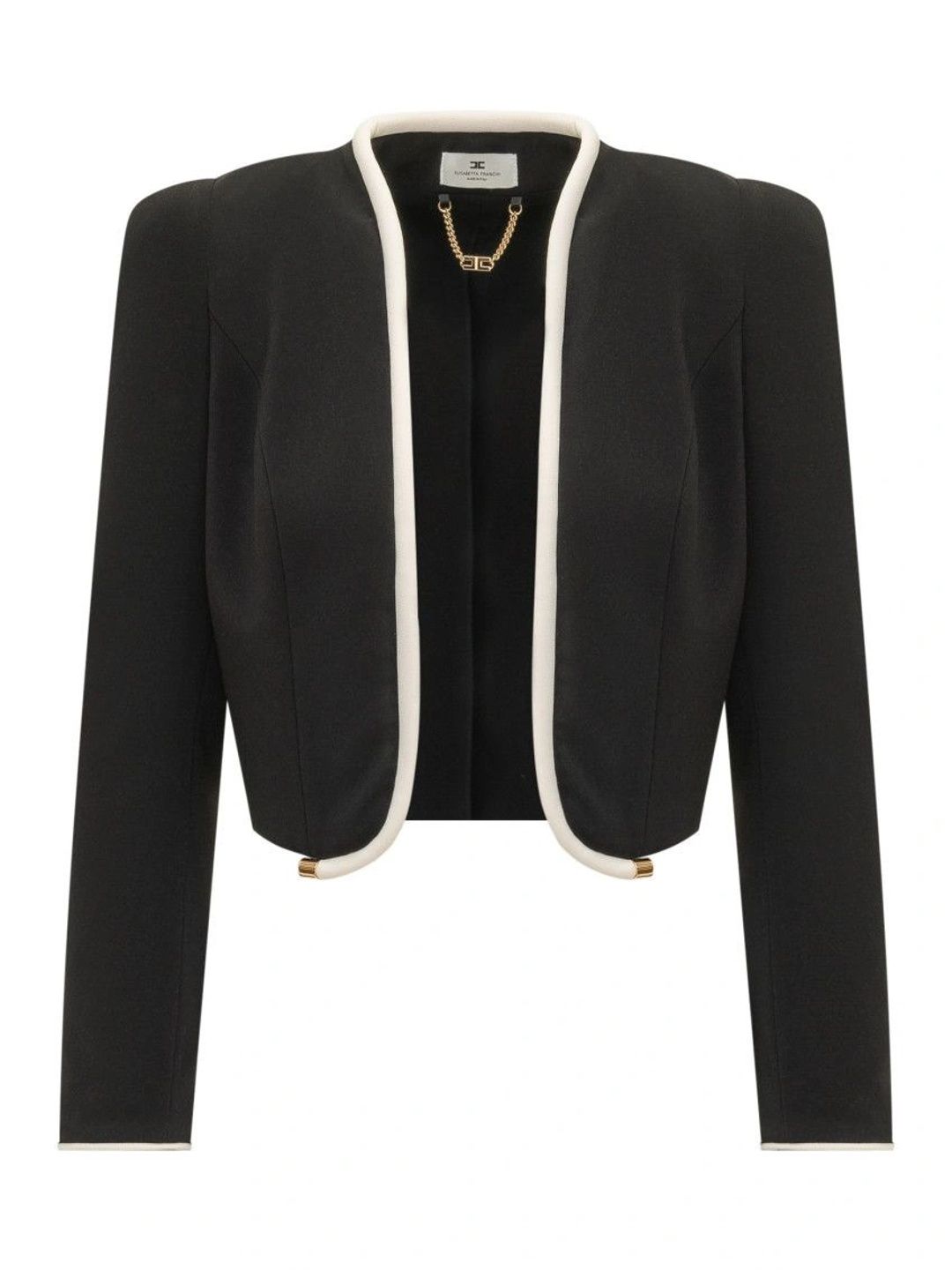 Elisabetta Franchi Women Crop Open Front Jacket-image-32