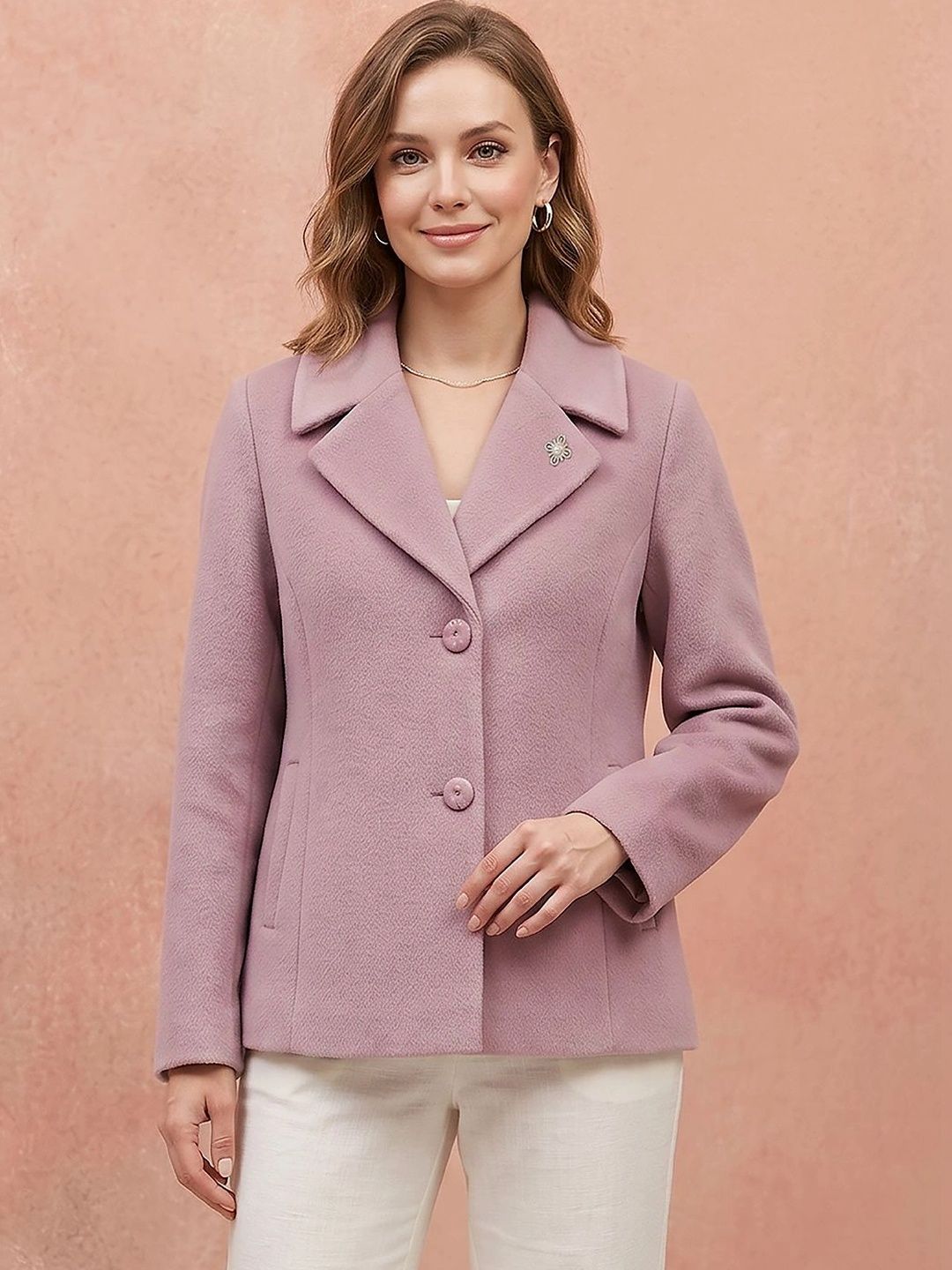 GFO Notched Lapel Single-Breasted Tailored Fit Blazers-image-28