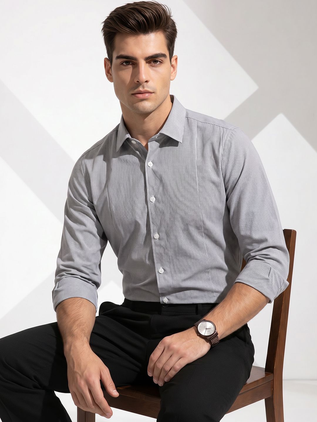INVICTUS Slim Fit Self Design Formal Shirt-picture-36