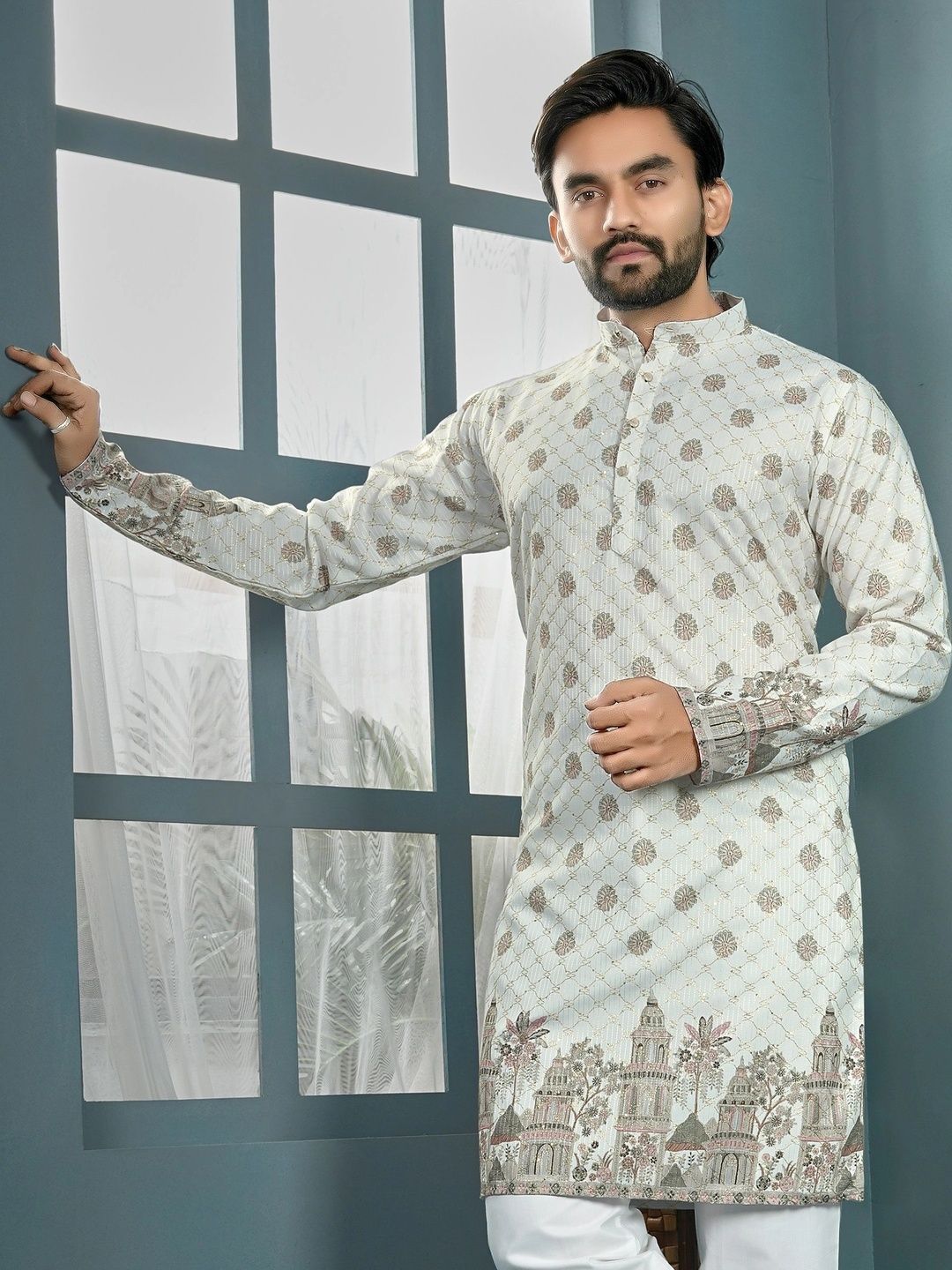 CELLUX Men Ethnic Motifs Printed Kurta-picture-15