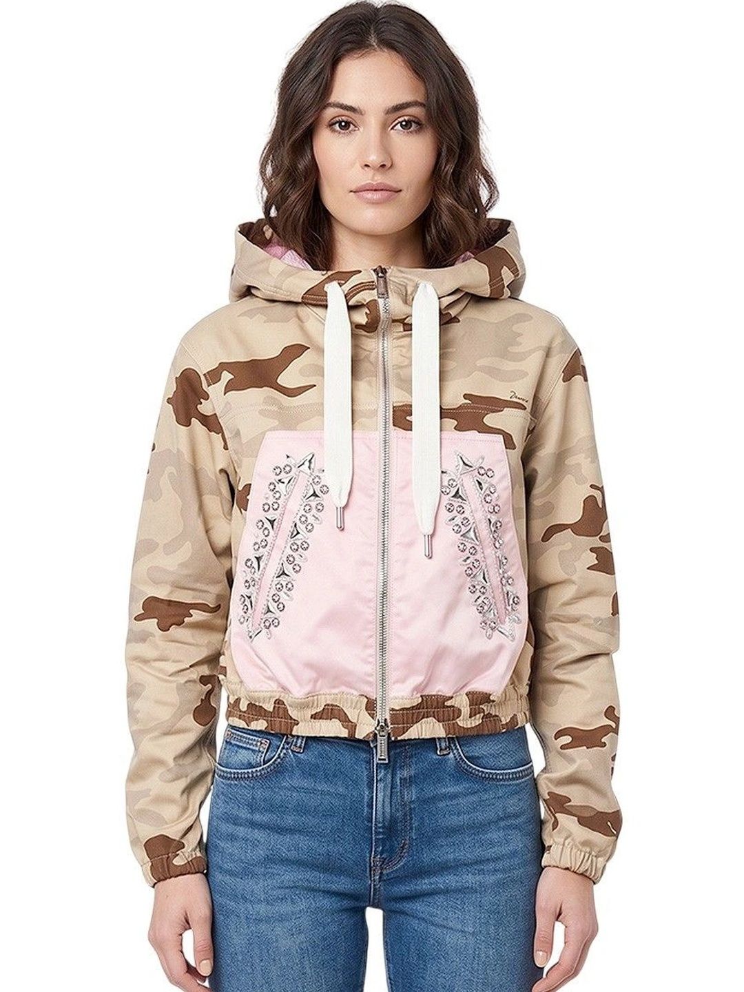 Dsquared2 Women Camouflage Crop Bomber Jacket-picture-13